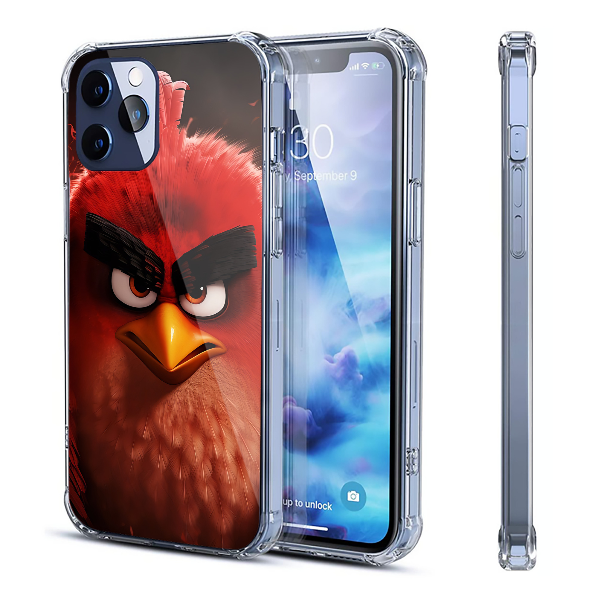（画像用） Angry Birds アングリーバード 【iPhone 12シリーズ対応】透明スマホケース（クリアソフトケース）
